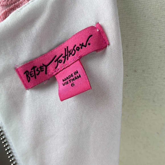 Betsey Johnson Womens Dress Size 6 Pink Appliqué Circles Fit & Flare Sleeveless - Picture 11 of 14